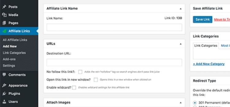 affiliate links with wordpress