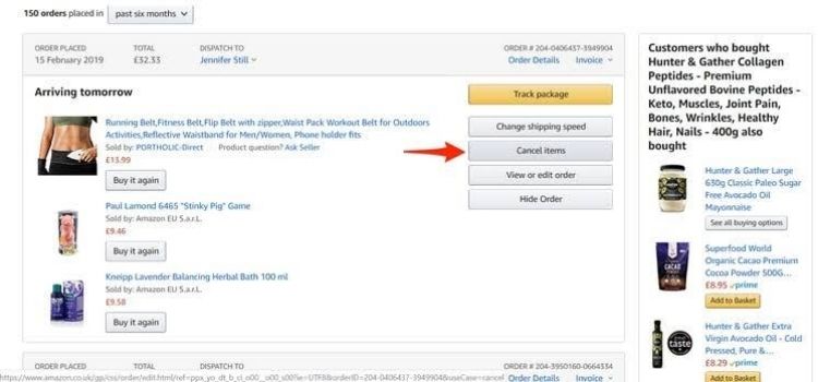 Cancel an Amazon Order Before it Ships