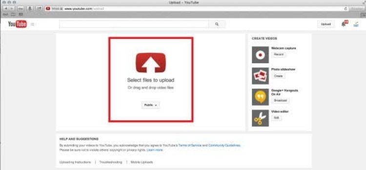 upload videos to youtube