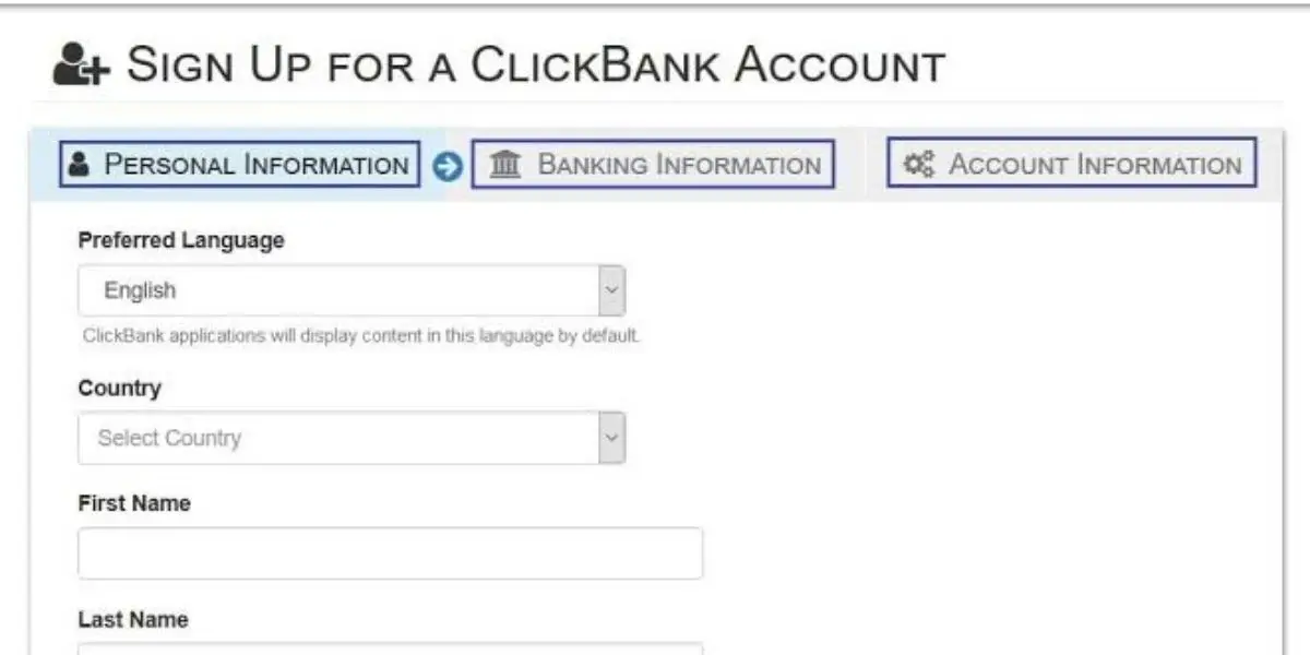 create clickbank account