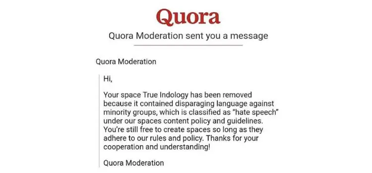 Quora Moderation