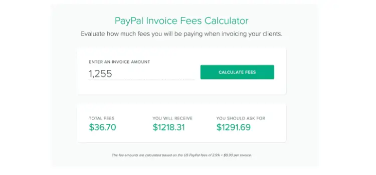 PayPal fees for fiverr