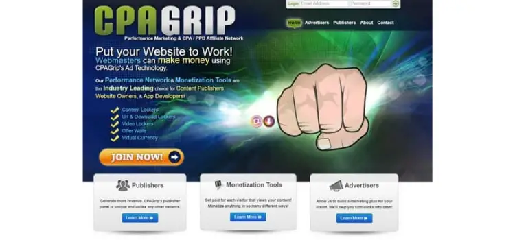 CPAGrip website