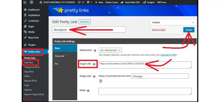 Add affiliate links into your blog posts