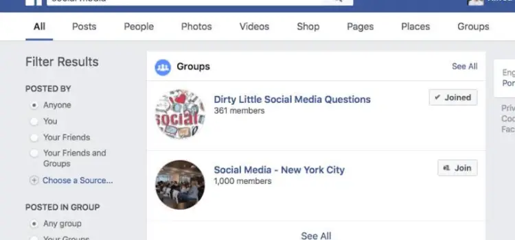 Facebook group 