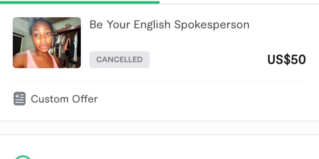 Fiverr Cancelled Order