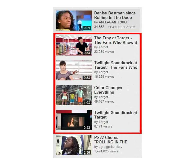 YouTube's related videos