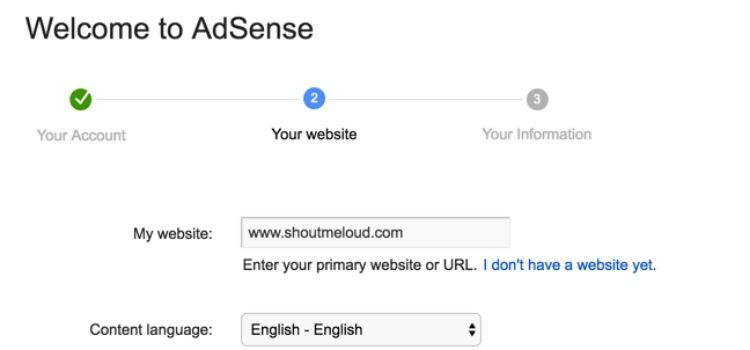 Getting an Adsense account