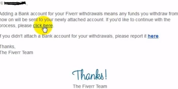 Fiverr Email Notification