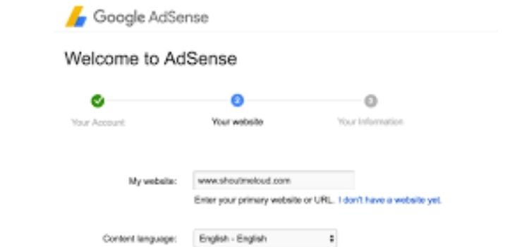 Google Adsense account