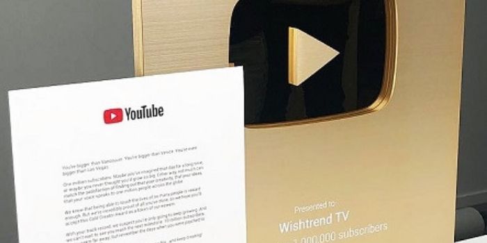 YouTube Gold Plaque