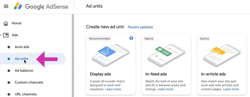 creating ad units