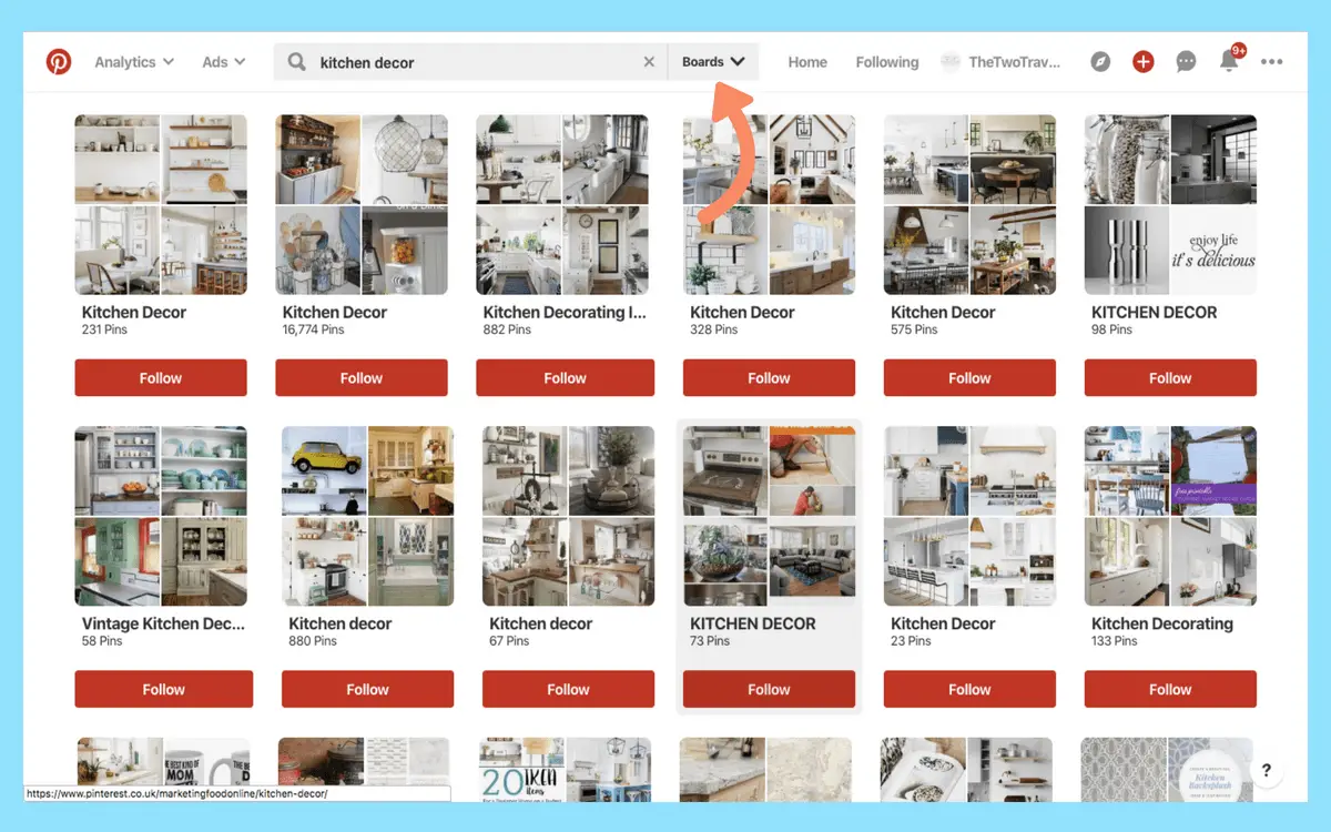 Create Boards on Pinterest