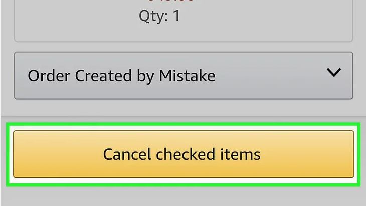 cancel checked items