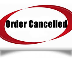 order cancelled