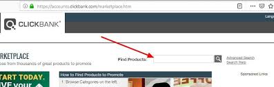 ClickBank marketplace search