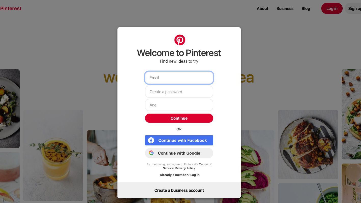 Creating a Pinterest Account