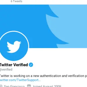 Verified on Twitter