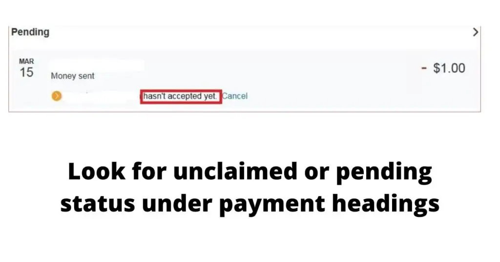 unclaimed or pending payments